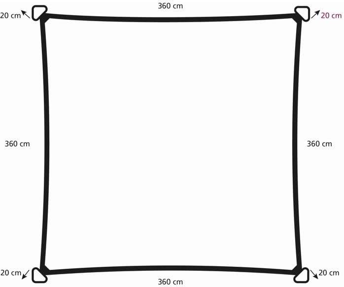 Produktbild Siena Garden Sonnensegel (360 x 360 cm)