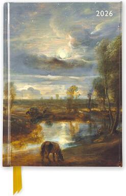 Produktbild The Courtauld: Landscape by Moonlight 2026 Luxury Pocket Diary Planner - Week to View (11 x 15 cm, 1 Woche / 2 Seiten)