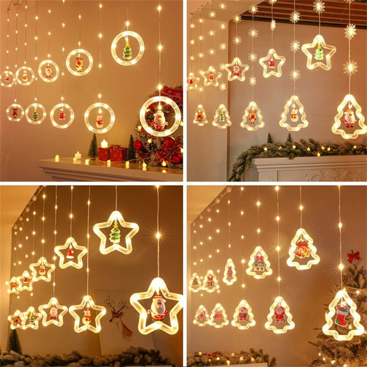 Produktbild Cover-Discount LED Vorhang Lichterkette Sterne (3 m)