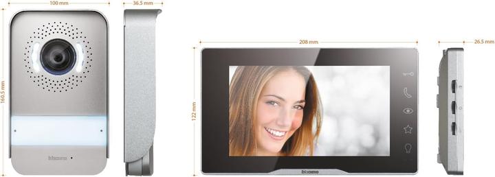 Image du produit Bticino Interphone vidéo plug-in pour maison individuelle, extensible pour deux familles (Filaire)