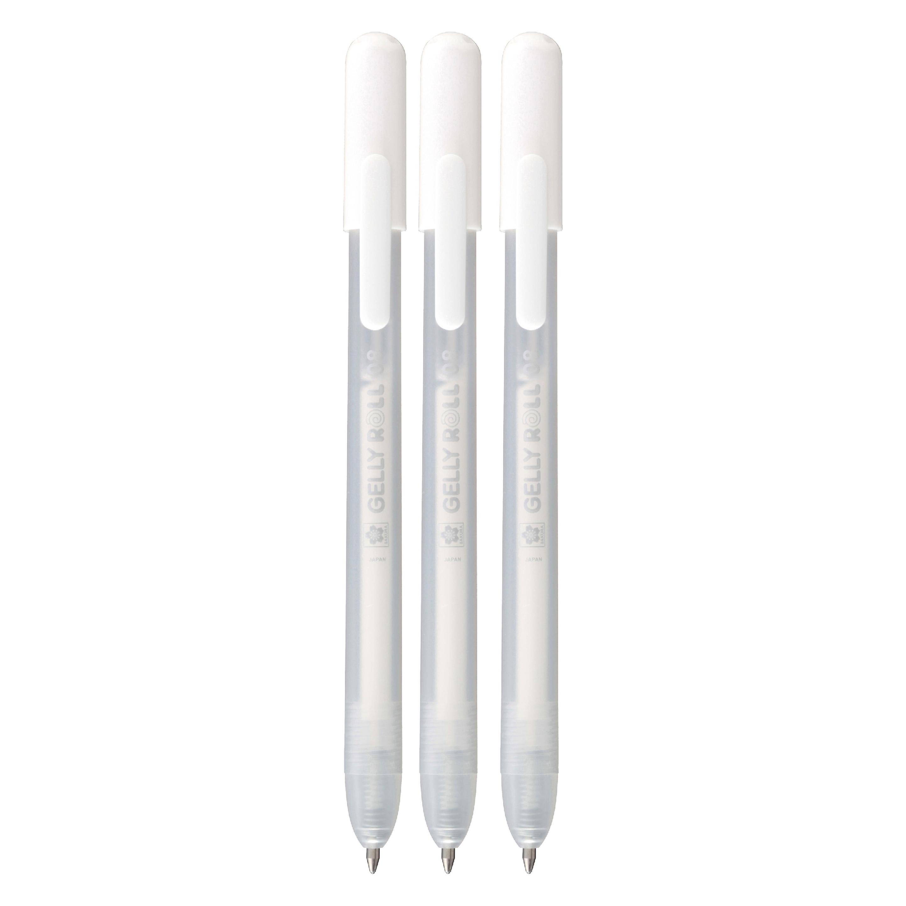Sakura, Schrijfpennen, Gelly Roll Retractable Classic Gelschreiber Transparent 0, 45 Mm, Schreibfarbe, Weiss, 3 St. (Wit, 3x)