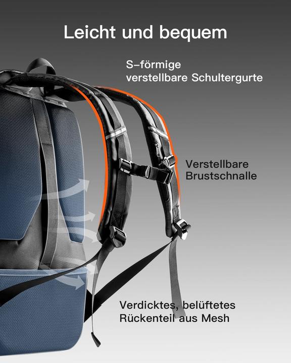 Actual product image Inateck Notebook-Rucksack BP03010 black 40L (40 l)