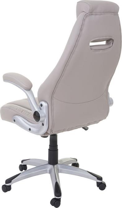 Image du produit Swisshandel24 Chaise de bureau, chaise de bureau fauteuil de direction, similicuir - taupe (48 - 58 cm)