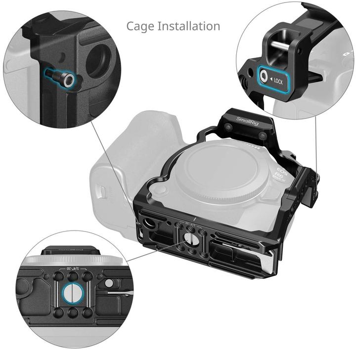 Produktbild SmallRig 5953 HawkLock Quick Release Half Cage for Canon EOS R6 Mark III / R6 Mark II / R5 Mark II (Cage)