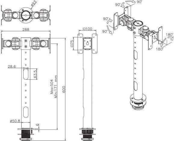 Actual product image Neomounts monitor desk mount (Table, 30", 10 kg)