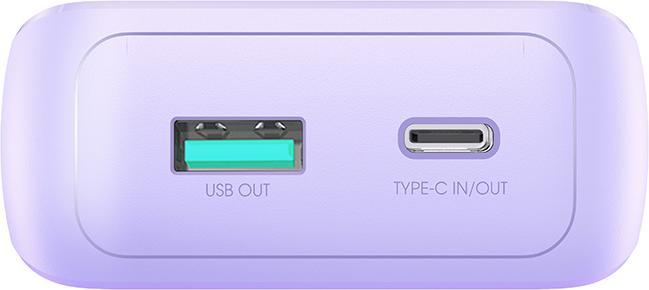 Productafbeelding Joyroom 30W 20000mAh mini Power Bank met ingebouwde kabels, Lightning & USB-C - Paars (20000 mAh, 30 W, 77 Wh)
