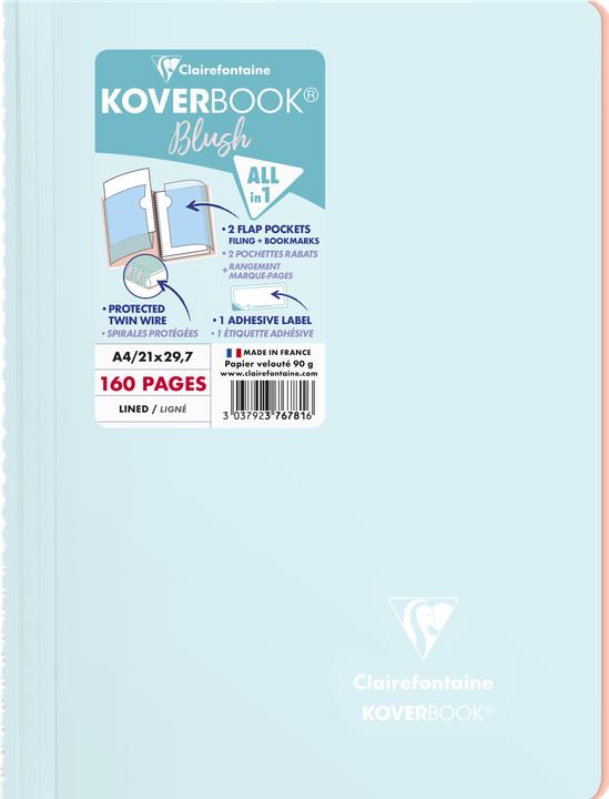 Immagine prodotto Clairefontaine Koverbook Blush (A4, Righe, Copertina morbida)