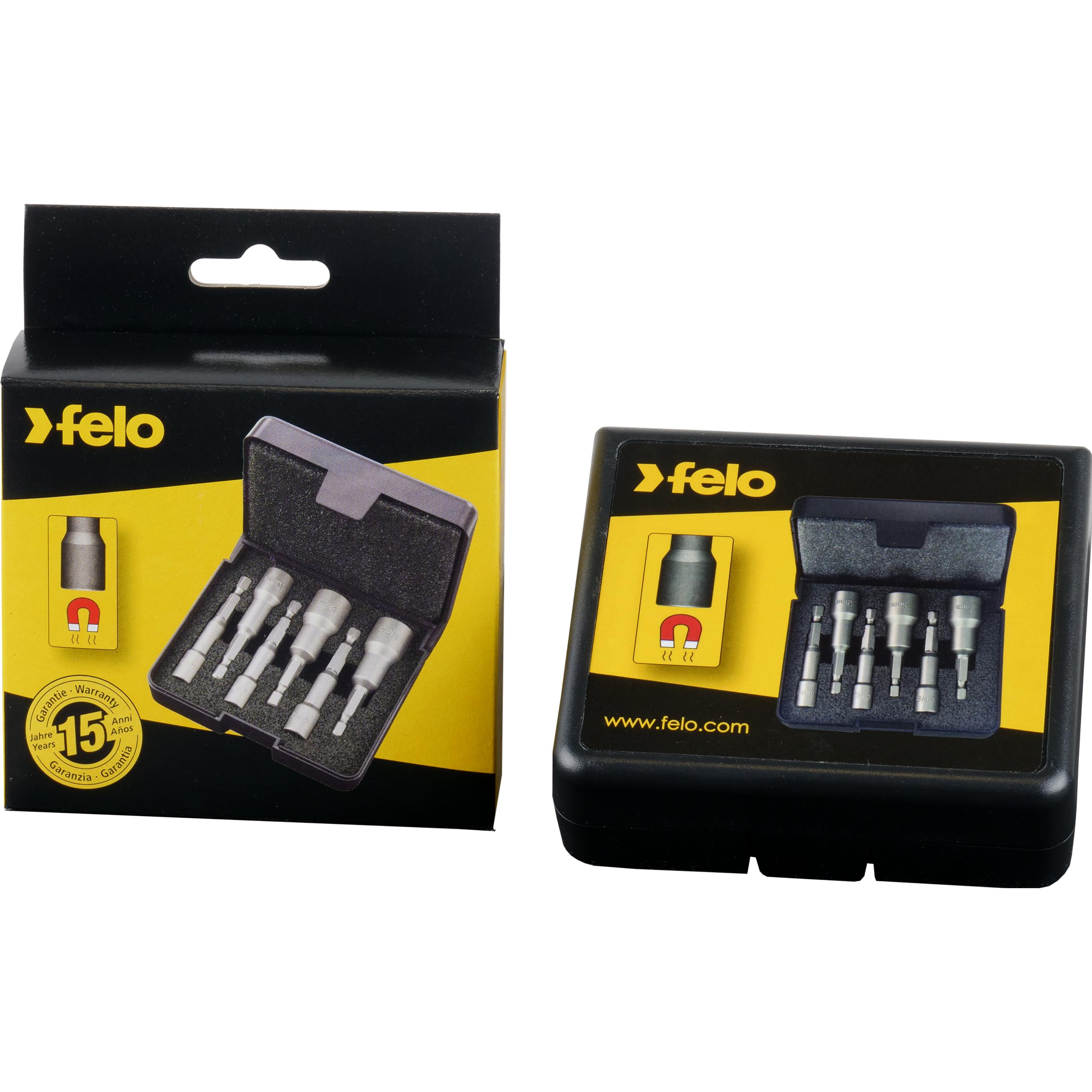 Thumbnail - Felo, Steckschlüssel + Stecknuss, Steckschlüsselbitsatz E 6,3 metrisch mit Magnet (13 mm, 8 mm, 10 mm, 11 mm, 7 mm, 12 ...