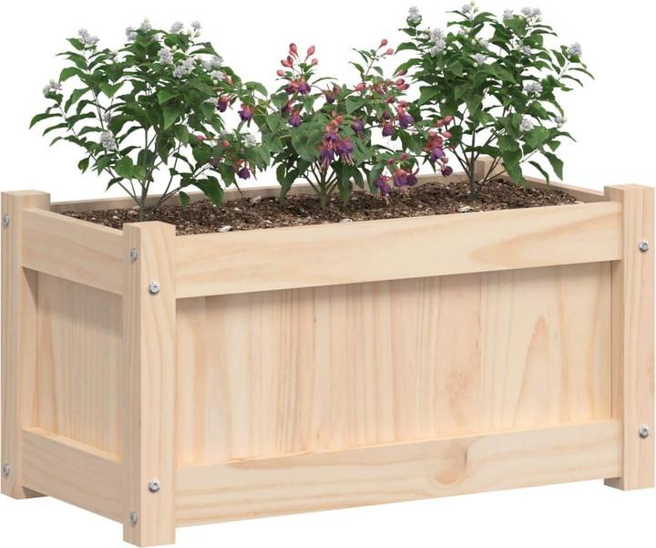 Actual product image vidaXL Planter 2 pcs. Solid pine wood,Material: Solid pine wood