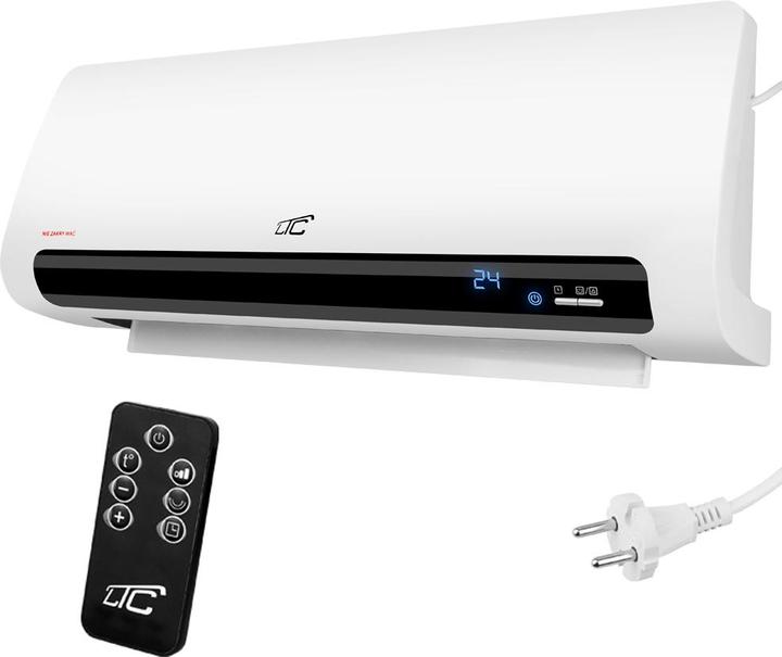 Actual product image Lasmex Air curtain LTC with ceramic heating element 1100/2200W with remote control (7506.71 BTU/h)