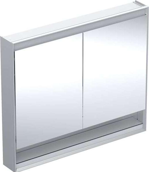 Geberit ONE mirror cabinet with ComfortLight, 2 doors, surface mounted, with niche, 105x90x15cm, 505 (105 x 15 x 90 cm)