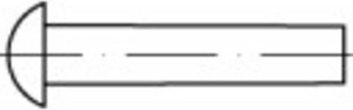 Actual product image Toolcraft Half round rivet (Ø x L) 2 mm x 1