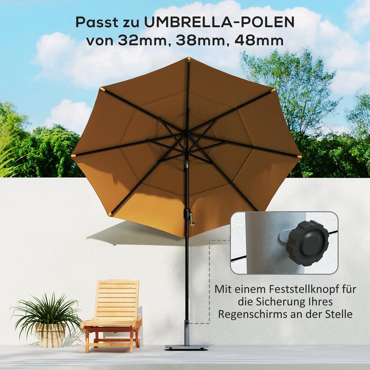 Produktbild Outsunny Schirmständer Metall Grau