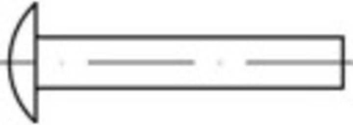 Actual product image Toolcraft Flat round rivet (Ø x L) 5 mm x