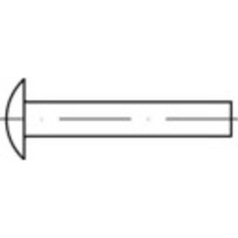 Toolcraft, Rivetti, Rivetto tondo piatto (Ø x L) 3 mm x