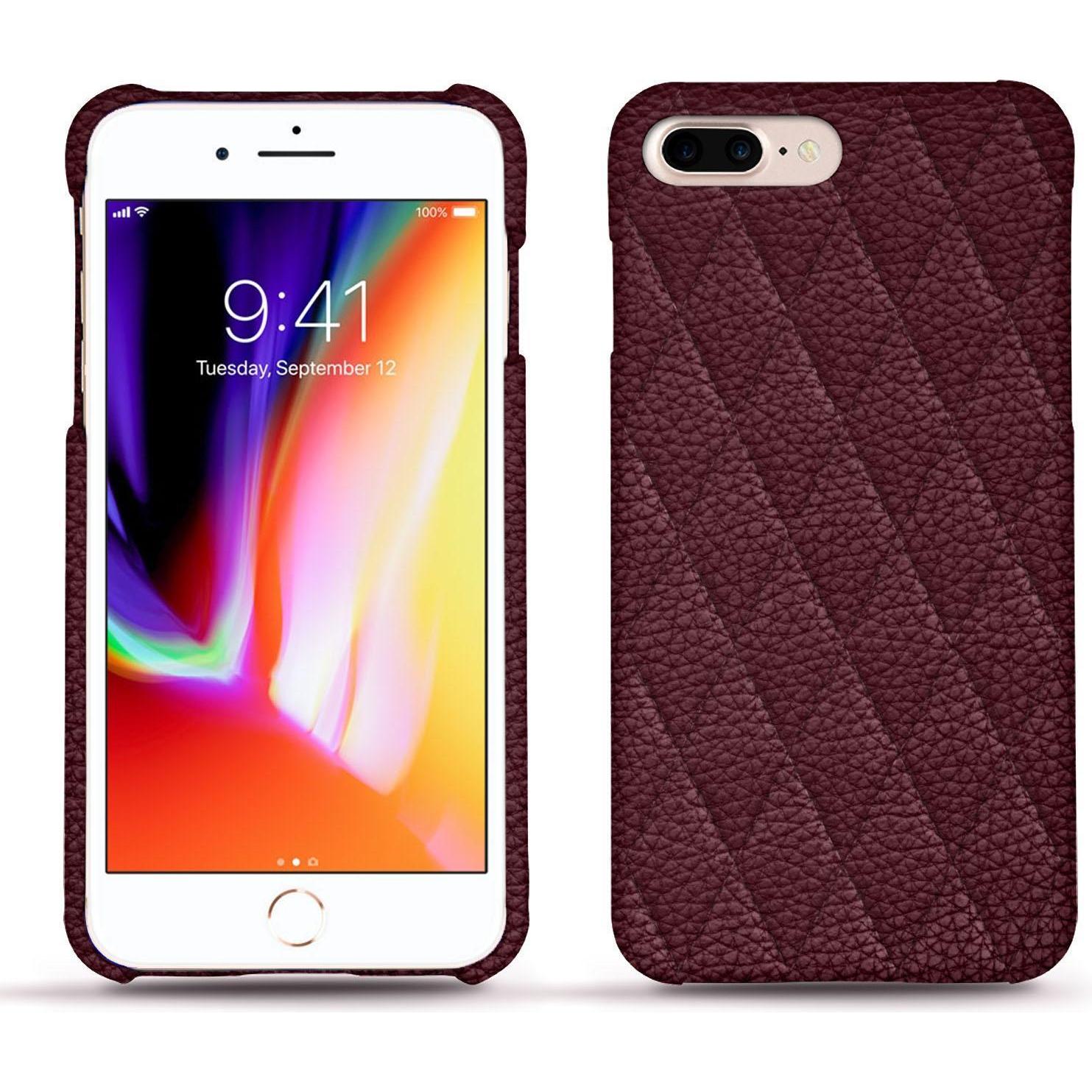 Noreve Lederschutzhülle (Apple iPhone 8 Plus), Smartphone Hülle, Violett