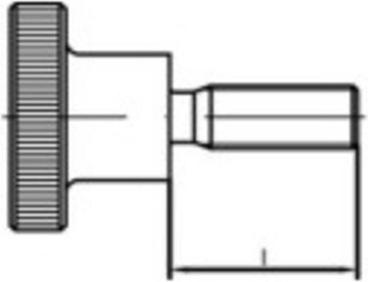 Actual product image Toolcraft Knurled screws M4 6 mm steel (50 Screws per piece)
