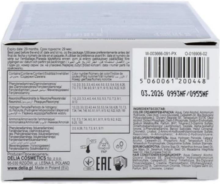 Image du produit Delia Cosmetics Permanent Hair Colour Cream Ultimate Ash Blonde Intensive Color & Protection 5 Oils Omega Plus Acids (Ultimate Ash Blonde)