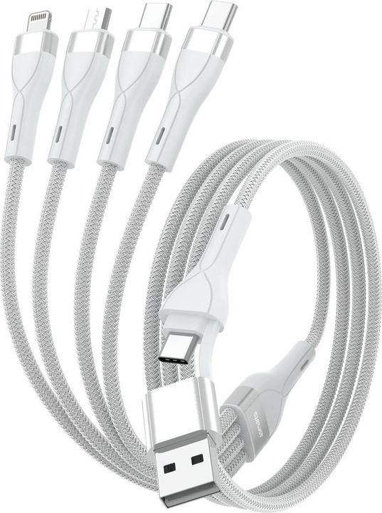 Actual product image 4smarts "USB-C/A Multi-Ladekabel 4in2 1.2m. wei" (1.20 m)