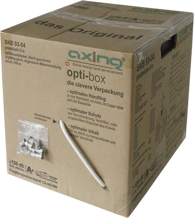 Immagine prodotto Axing SKB 94-04 Coax 250 m (110 dB, Cavi antenna)