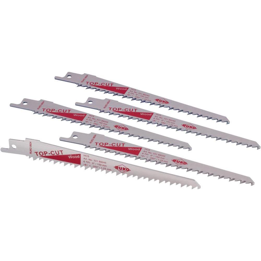 Ruko, Sägeblatt, 5er-Sets Säbelsägeblätter 3318