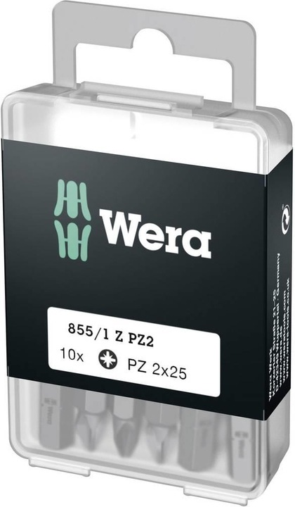 Image du produit Wera 855/1 Z PZ 2 x 25 mm DIY-Box (1=10) (Croix Pozidriv PZ M2)