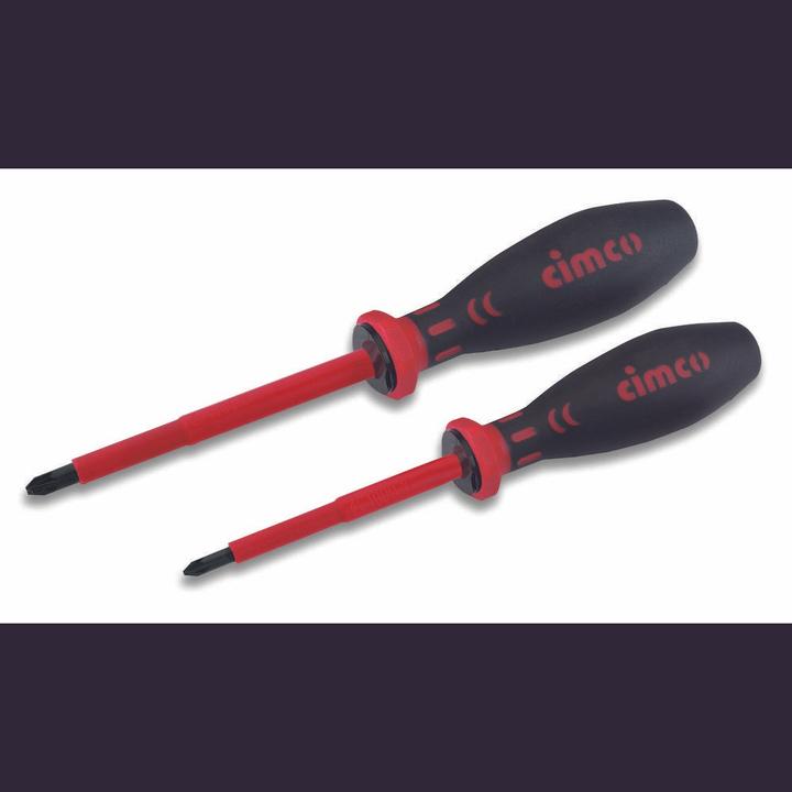 Actual product image Cimco VDE screwdriver set 2 pieces (Pozidriv cross recess (PZ), Slotted screws)