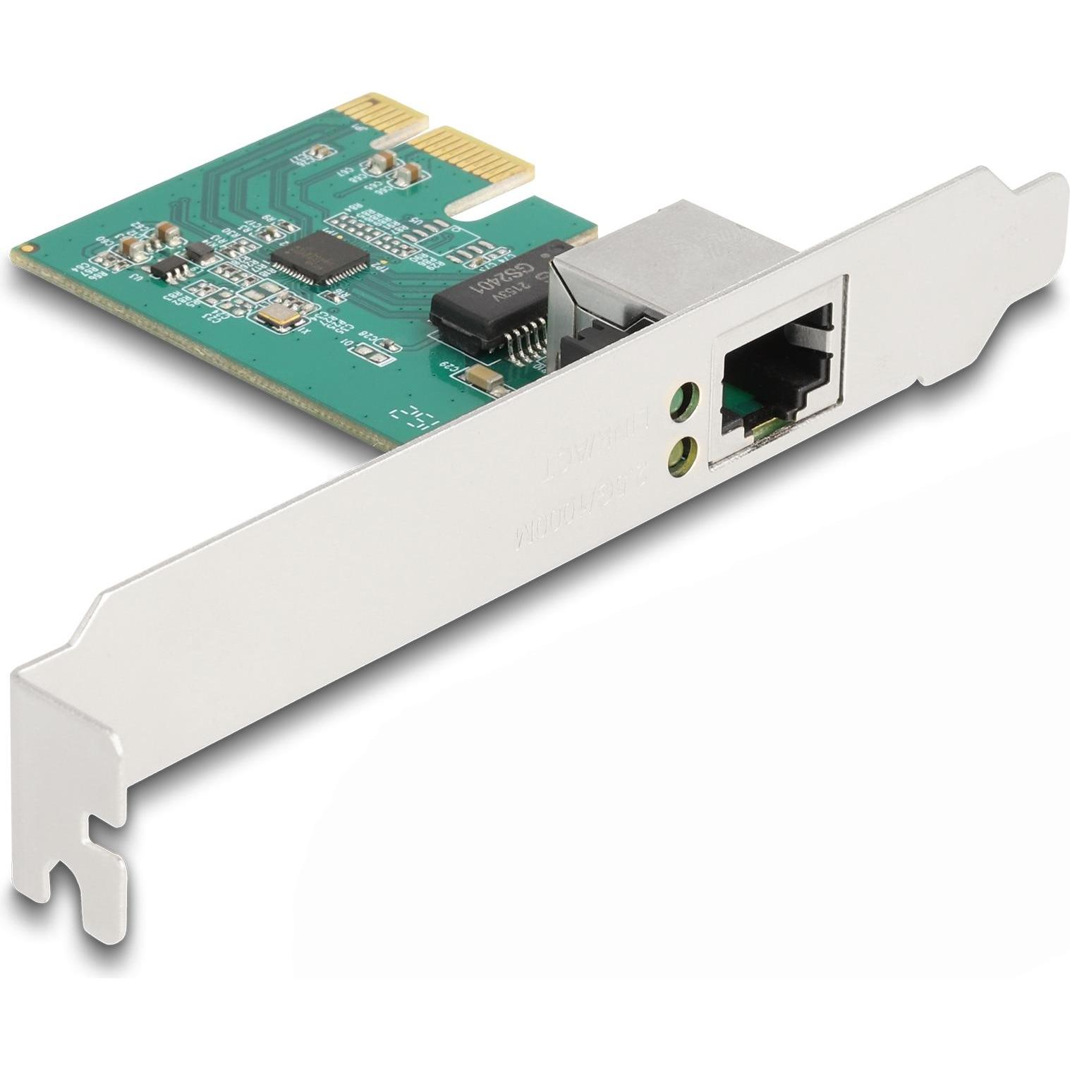 Delock PCI Express x1 Karte zu 1 x RJ45 2,5 Gigabit LAN RTL8125 (Mini PCI Express), Netzwerkkarte