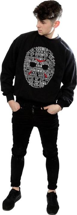 Actual product image Absolute Cult Mens Jason Text Mask Sweatshirt (3XL)