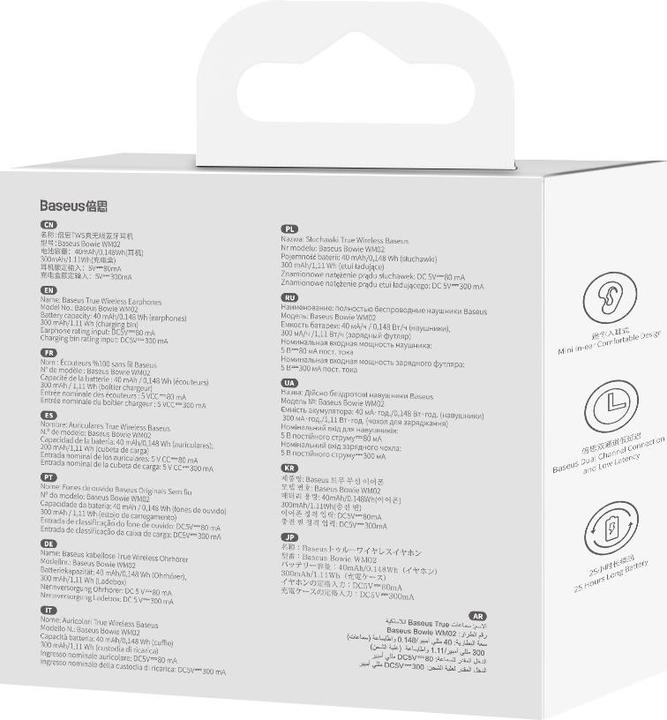 Immagine prodotto Baseus Bowie WM02 (Nessuna cancellazione del rumore, 5 h, Senza fili)