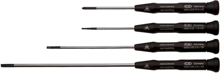 C.K Magma ESD Schraubendreher-Set 4teili (Phillipps-Kreuzschlitz (PH), Schlitzschrauben)