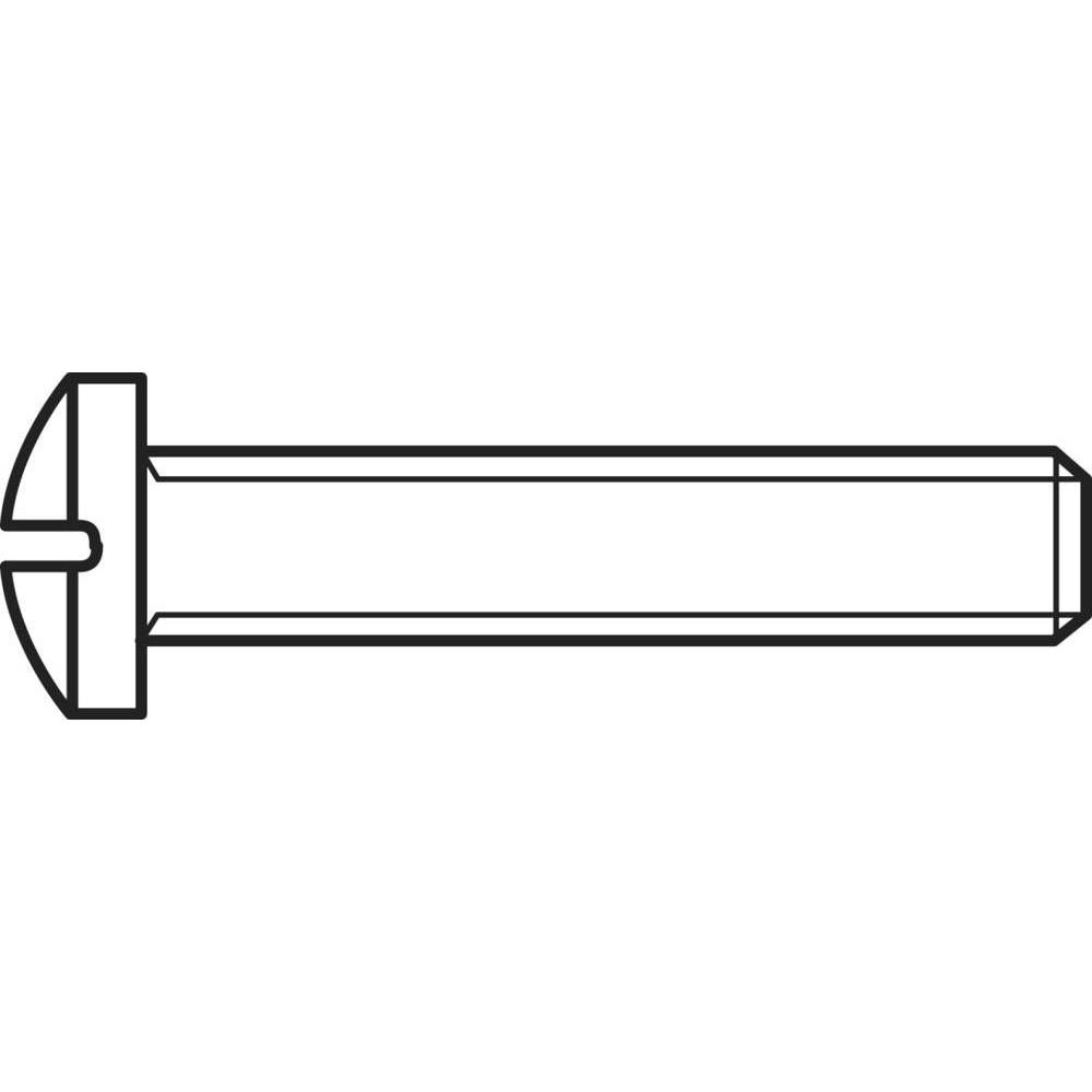Toolcraft, Schrauben, Linsenschrauben M4 16 mm Kreuz (100 Schrauben pro Stück)