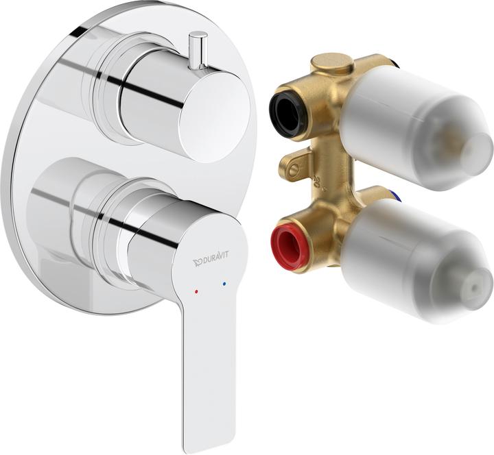 Actual product image Duravit D-Code single lever mixer concealed set, 2 consumers