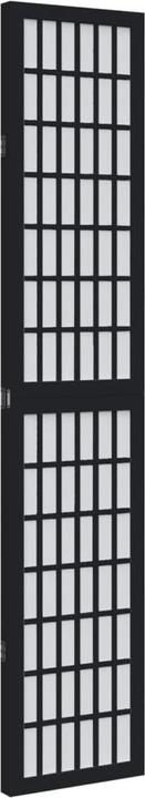 Actual product image VidaXL Screen room divider partition wall 3-piece black solid wood paulownia