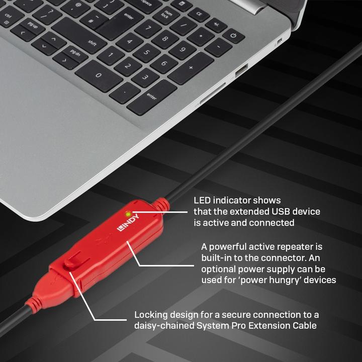 Actual product image Lindy Active extension PRO (8 m, USB 2.0)