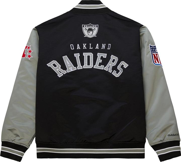 Actual product image Mitchell & Ness M&N Heavyweight Satin Jacke NFL Oakland Raiders - S (S)