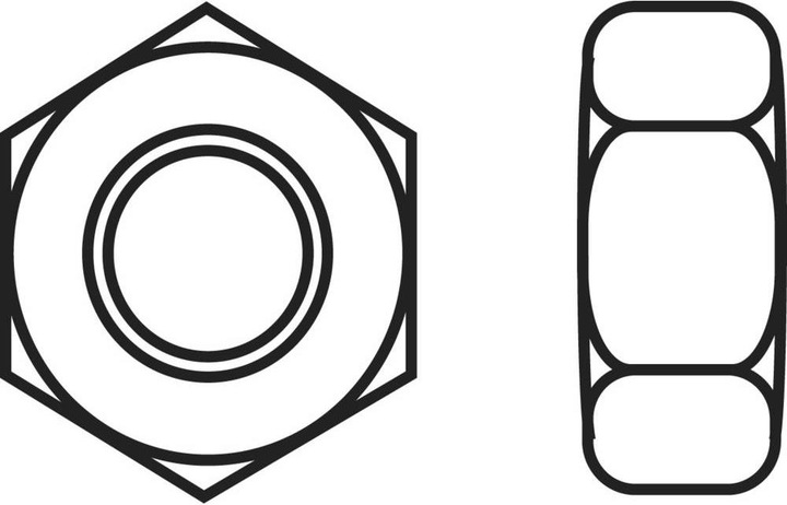 Toolcraft Hexagon nuts M6 plastic (M6)