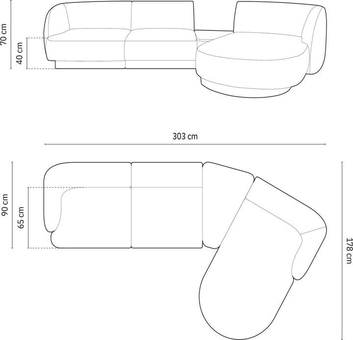 Produktbild Micadoni Miley (3-Sitzer, Ecksofa)