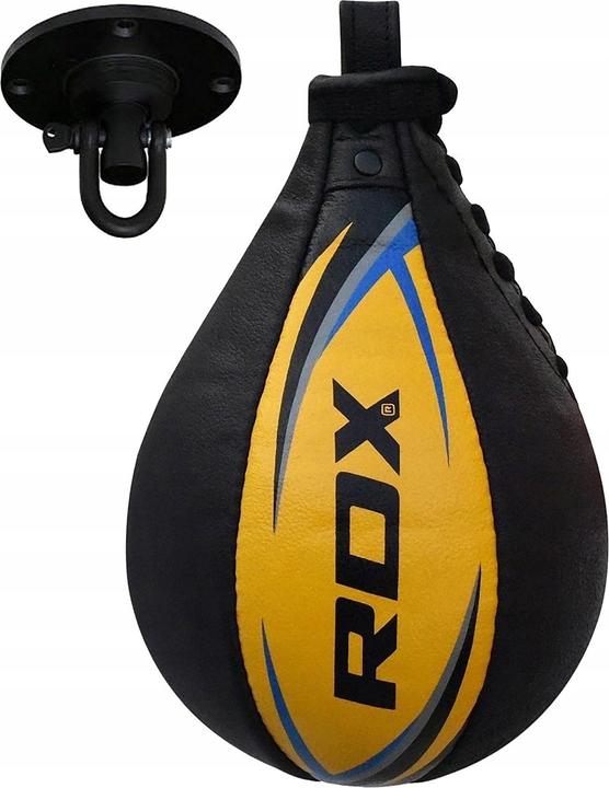 Actual product image Rdx Speed Ball Yellow Leather (20 cm)