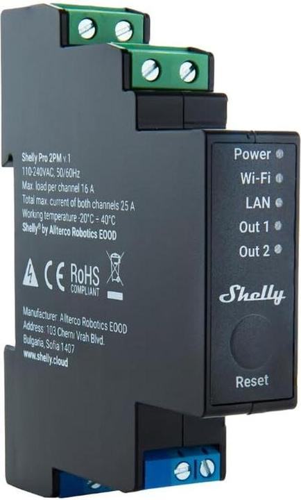 Actual product image Shelly Pro 2PM