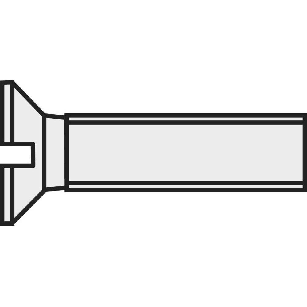Toolcraft, Schrauben, Senkschrauben M2 25 mm Schlitz (10 Schrauben pro Stück)