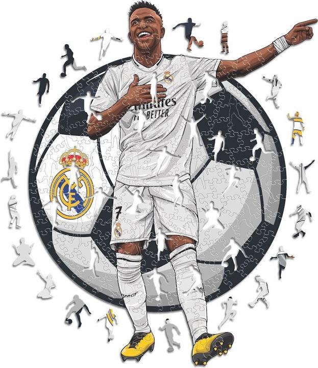 Actual product image Iconic Vinicius Jr. - Real Madrid - Wooden Puzzle Size S (150 pieces) (150 pieces)