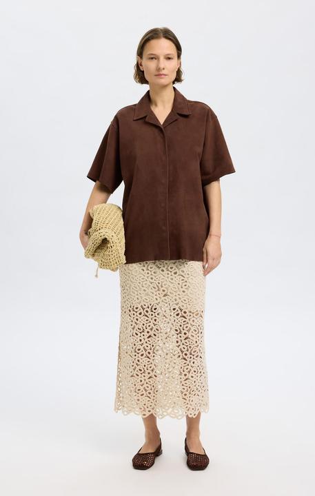 Actual product image Selected Femme 100% Wildleder Kurzarmhemd (40)
