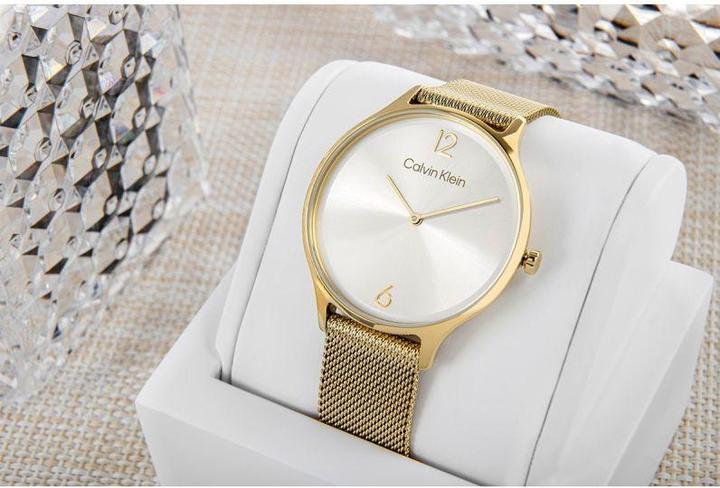 Actual product image Calvin Klein Timeless Mesh Damenuhr 25200003 + BOX (Analogue wristwatch, 38 mm)