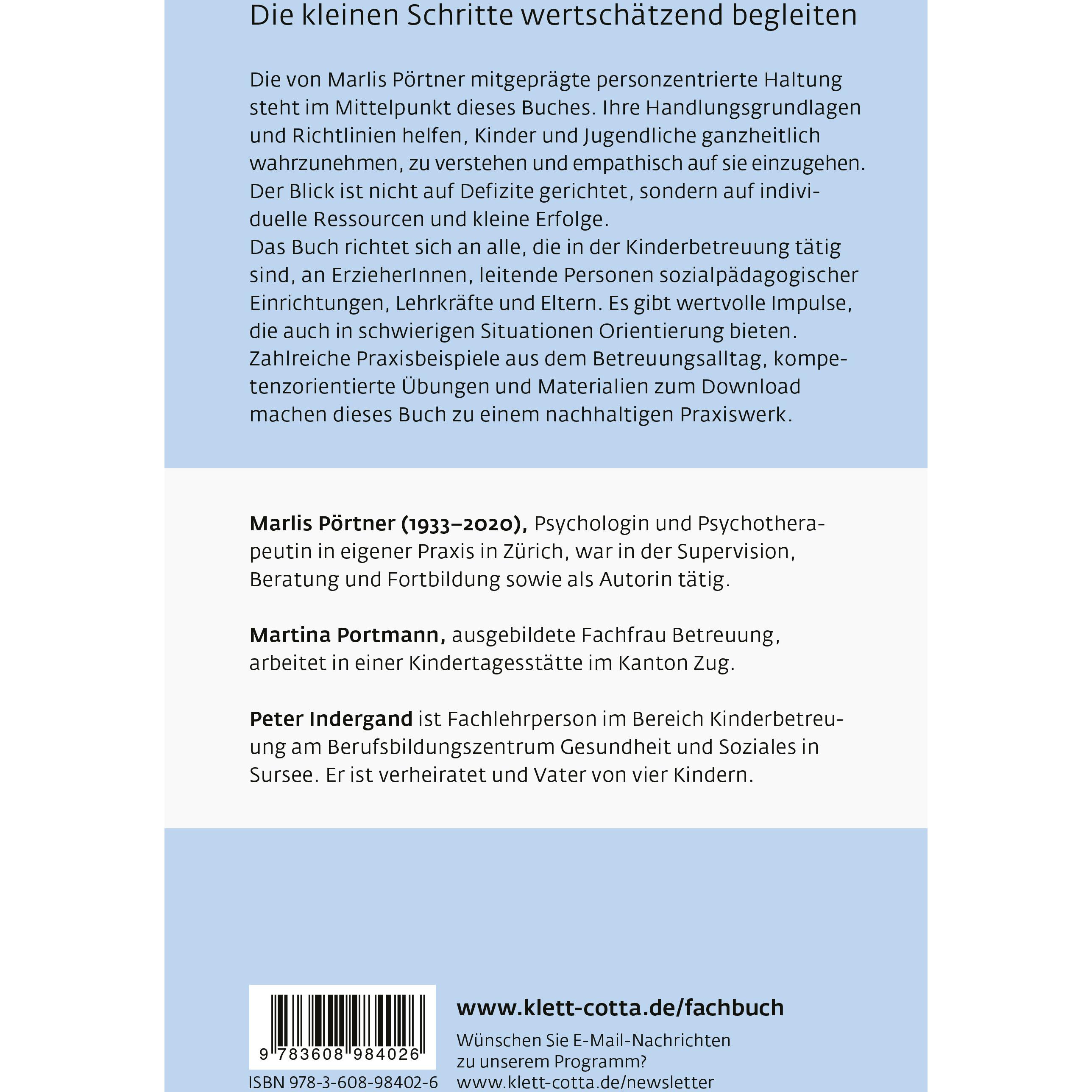 Thumbnail - Ernstnehmen – Zuhören – Erfahrungen ermöglichen, Fachbücher von Marlis Pörtner