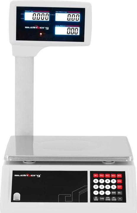 Produktbild Steinberg Kontrollwaage Preisrechenwaage Marktwaage Profi Ladenwaage 30 kg / 5 g