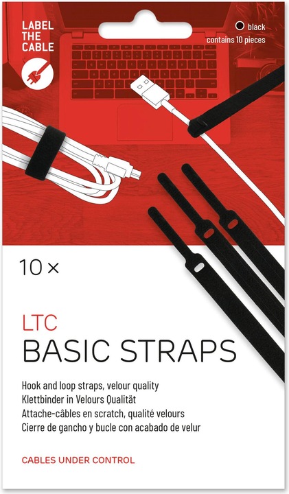 Actual product image Label-the-cable LTC Basic Straps (Velcro cable ties, 170 mm, 10 pcs.)