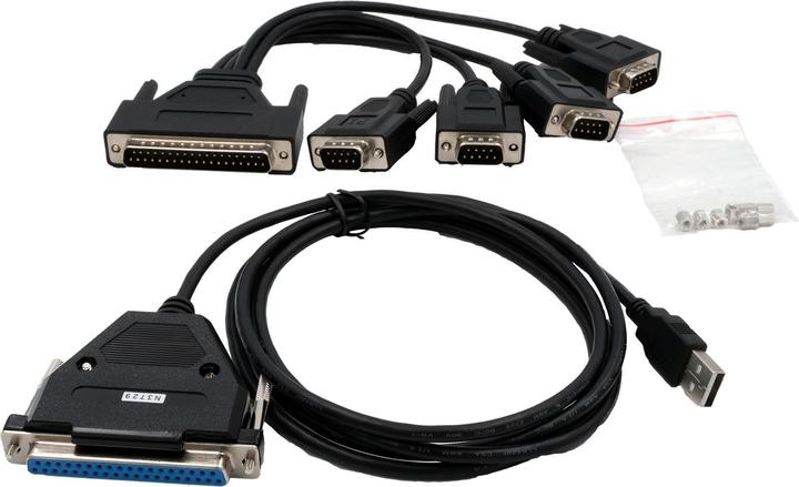 Produktbild Exsys GmbH USB 2.0 zu 4S Seriell Kabel mit 37 Pin Buchse (1.80 m)