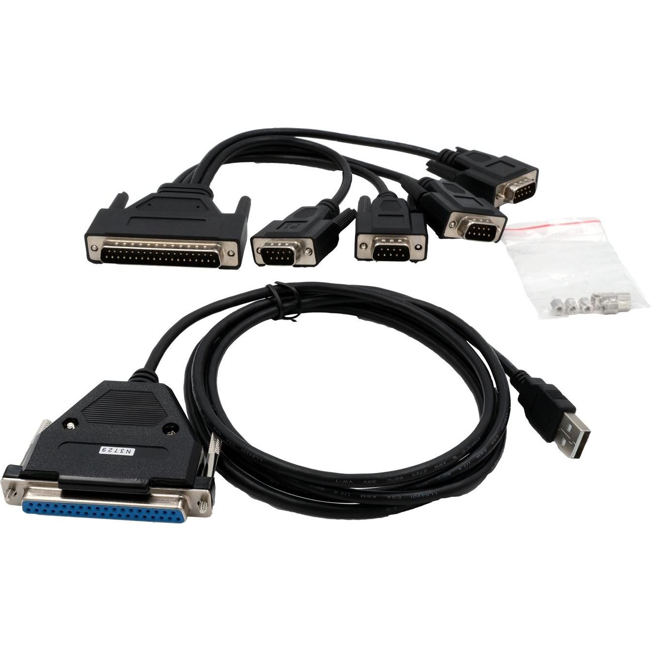 Exsys Cavo seriale GmbH da USB 2.0 a 4S con presa a 37 pin (1.80 m), Cavo di interfaccia