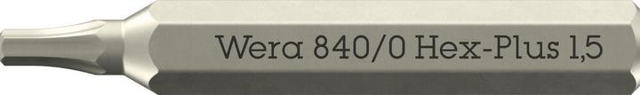 Produktbild Wera 840 Micro Bits Hex-Plus 1,5 x 30mm (Innensechskant)